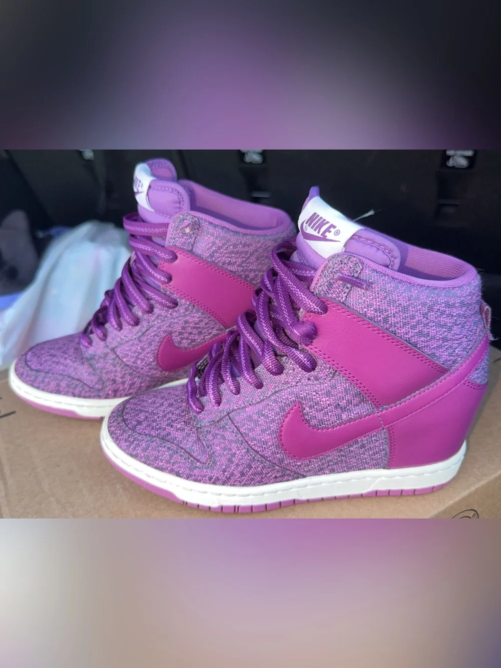 Nike Dunk Sky Hi Magenta/Purple High-Top Sneakers